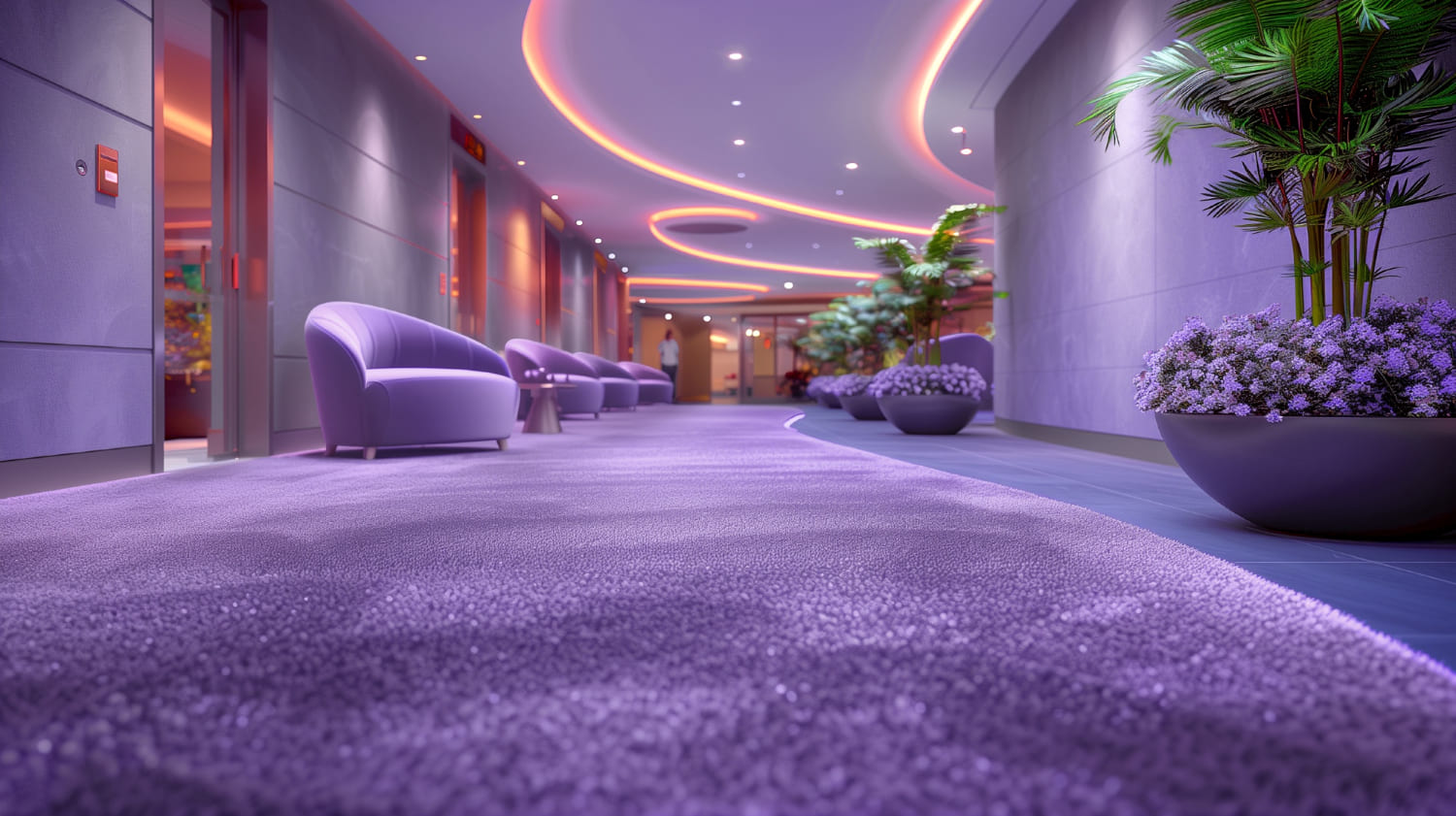 Lobi Komersial yang Bersinar